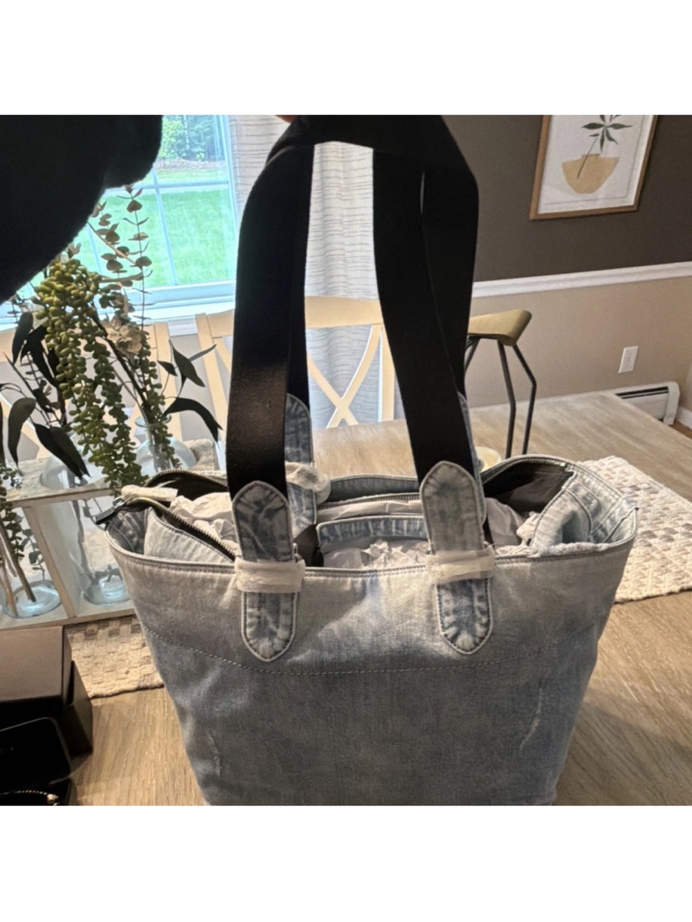 Coach Denim Tour Tote Bag in Light Blue - Picture 2 of 3